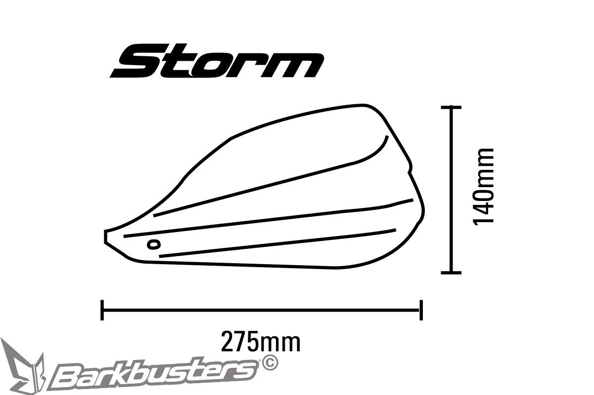 Barkbusters STORM Műanyag védő - FEKETE - STM-003-00-BK