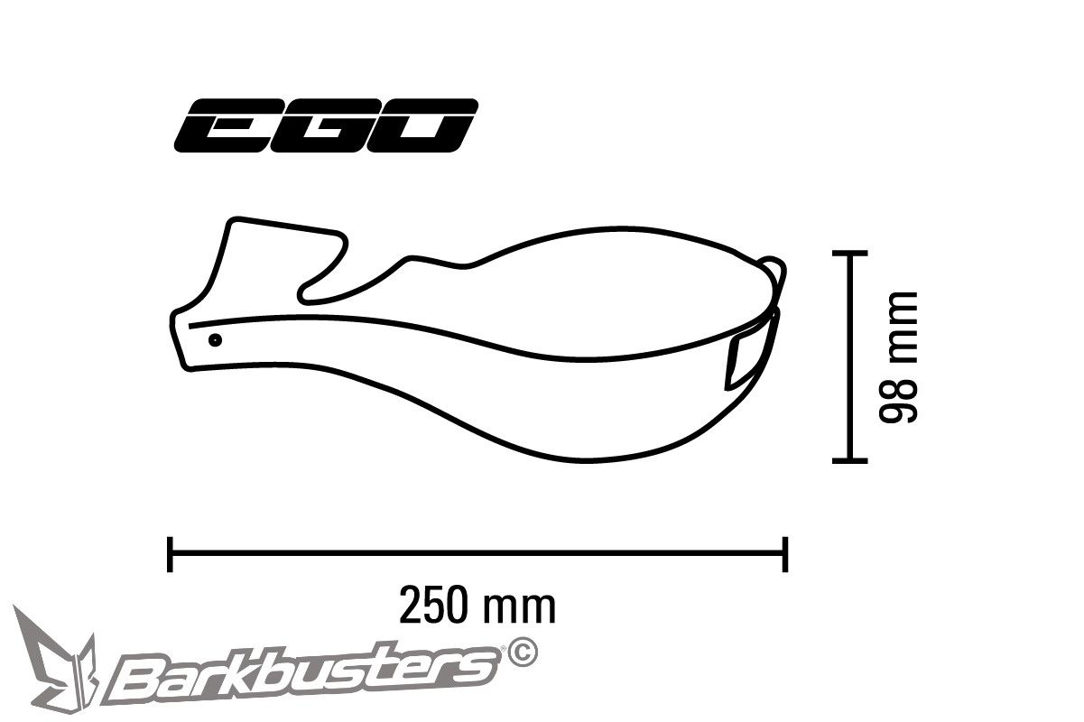 Barkbusters EGO Műanyag védő - FEKETE - EGO-003-00-BK