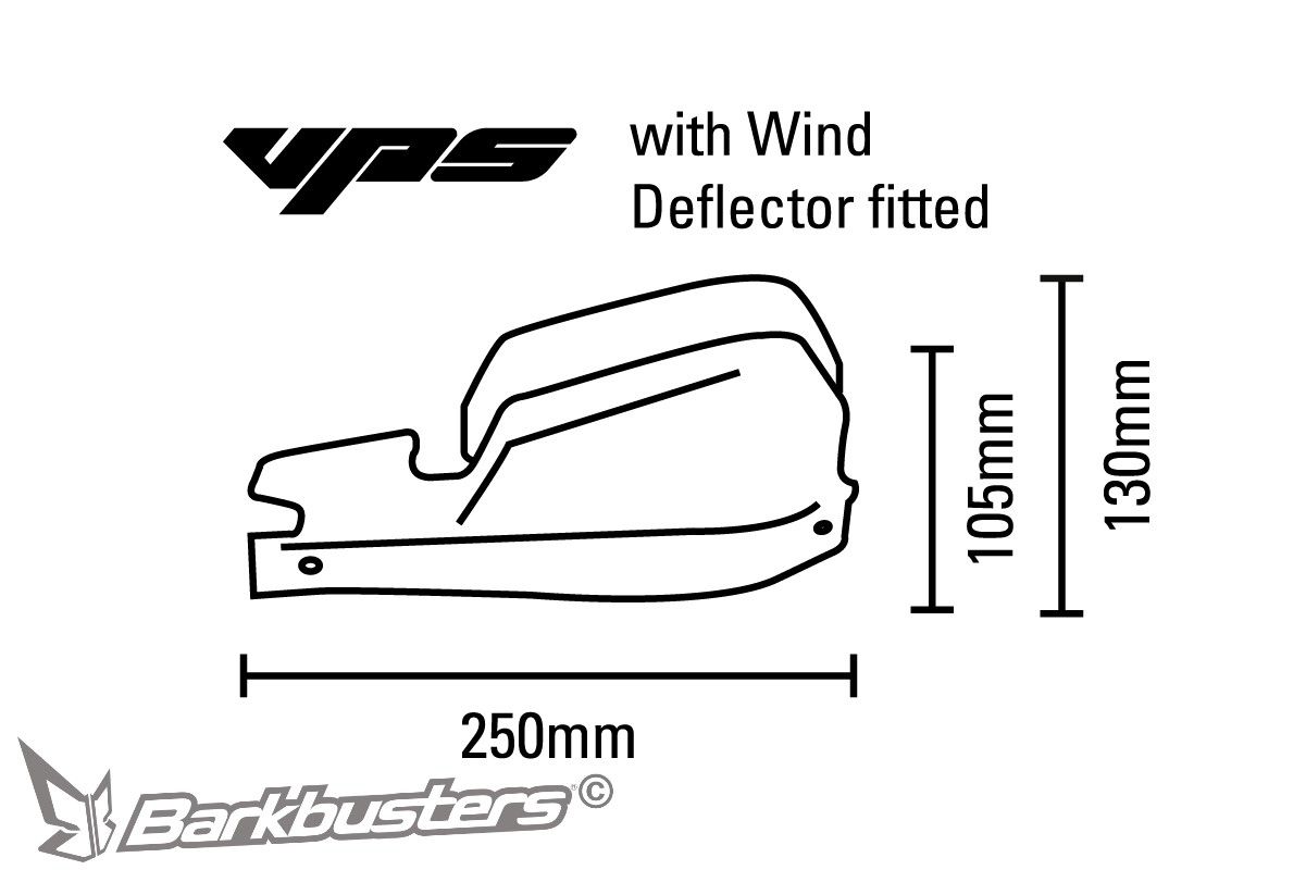 Barkbusters - VPS Motocross/Enduro kézvédő szett - FEKETE (FEKETE felirattal) - VPS-007-01-BB