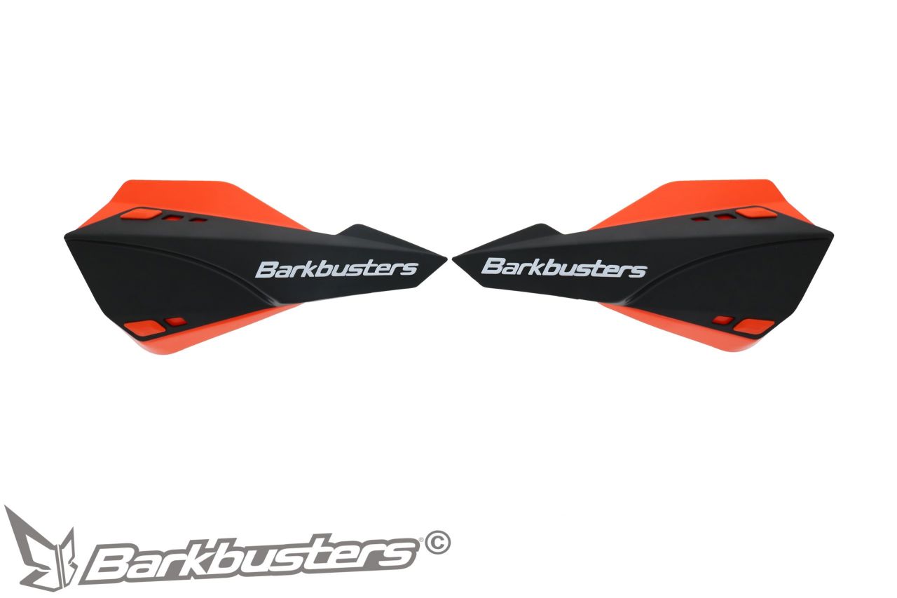 Barkbusters - SABRE Motocross/Enduro kézvédő szett - FEKETE (NARANCSSÁRGA szélterelőkkel)