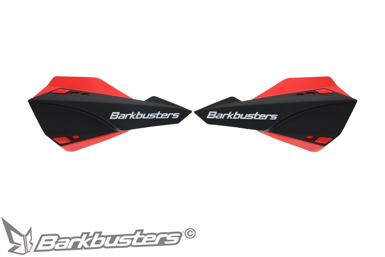 Barkbusters - SABRE Motocross/Enduro kézvédő szett - FEKETE (PIROS szélterelőkkel)