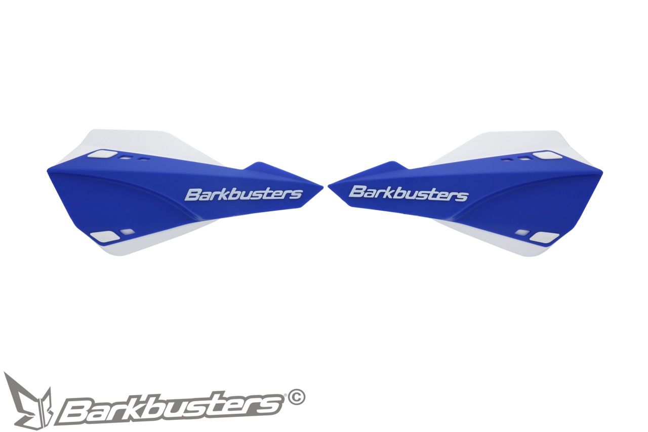 Barkbusters - SABRE Motocross/Enduro kézvédő szett - KÉK (FEHÉR szélterelőkkel)