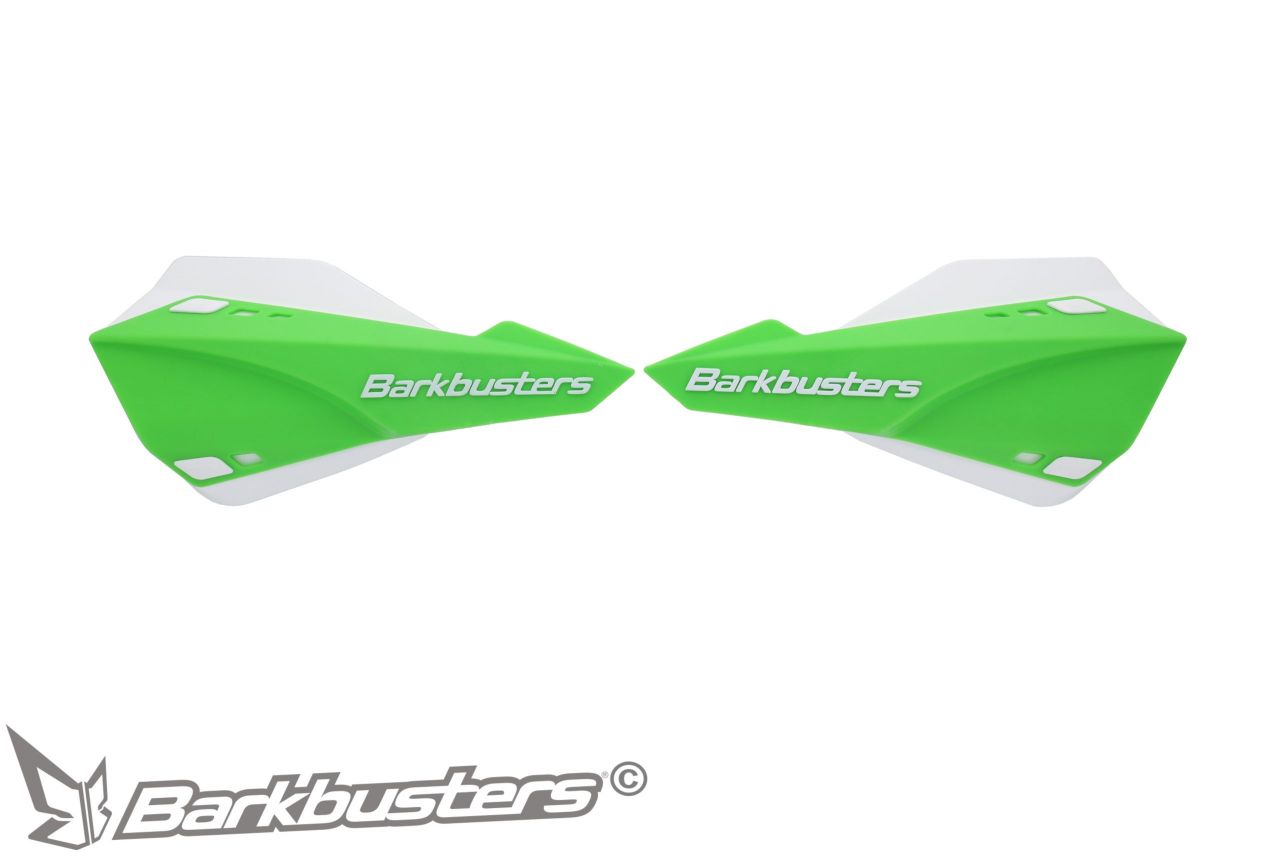 Barkbusters - SABRE Motocross/Enduro kézvédő szett - ZÖLD (FEHÉR szélterelőkkel)
