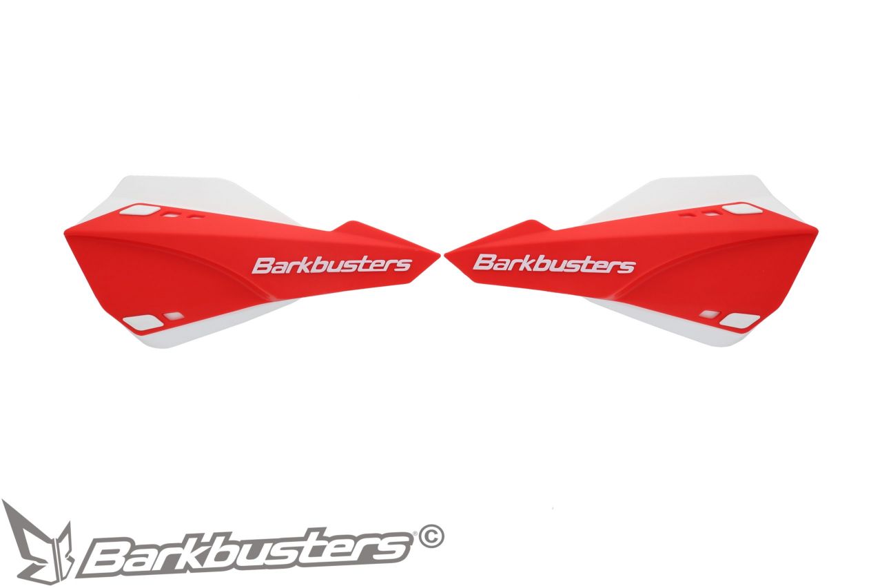 Barkbusters - SABRE Motocross/Enduro kézvédő szett - PIROS (FEHÉR szélterelőkkel)