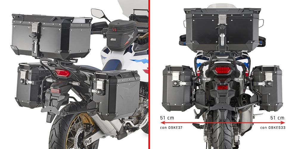 Kappa oldaldoboztartó konzol - szimmetrikus - Honda CRF 1100L Africa Twin KLOS1178CAM