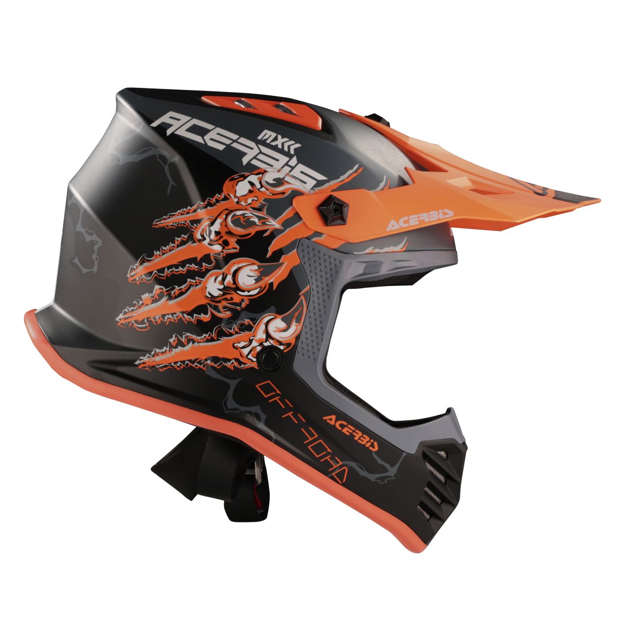 Acerbis PROFILE JUNIOR bukósisak (fekete/fluoreszkáló narancssárga) - 0025401.446