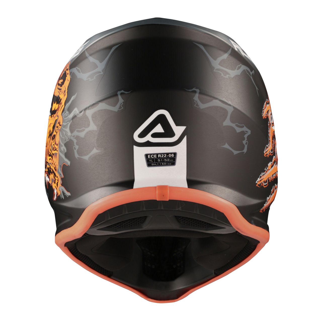 Acerbis PROFILE JUNIOR bukósisak (fekete/fluoreszkáló narancssárga) - 0025401.446